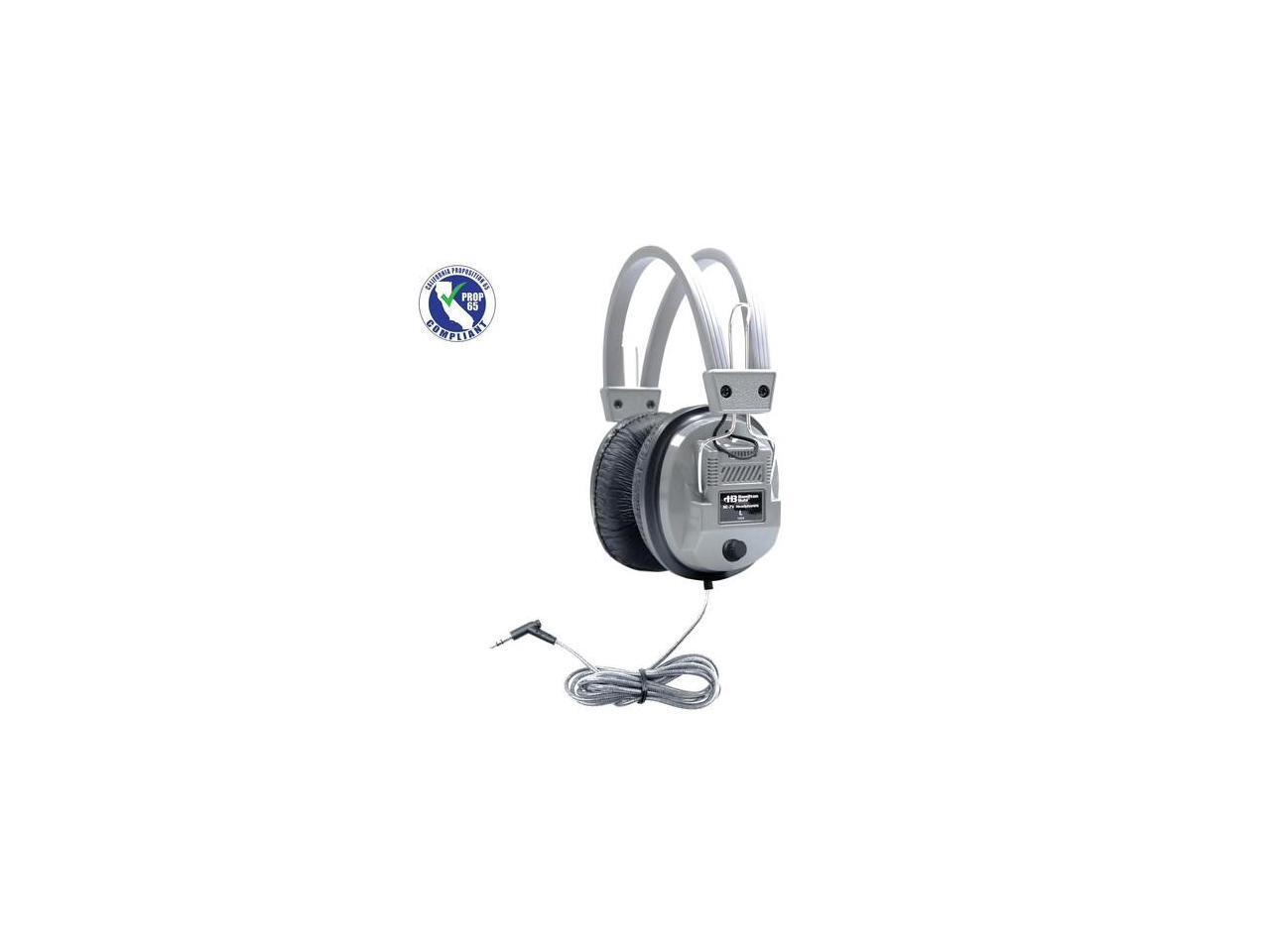 HamiltonBuhl SC-7V SchoolMate Deluxe Stereo Headphone with 3.5mm Plug & Volume C