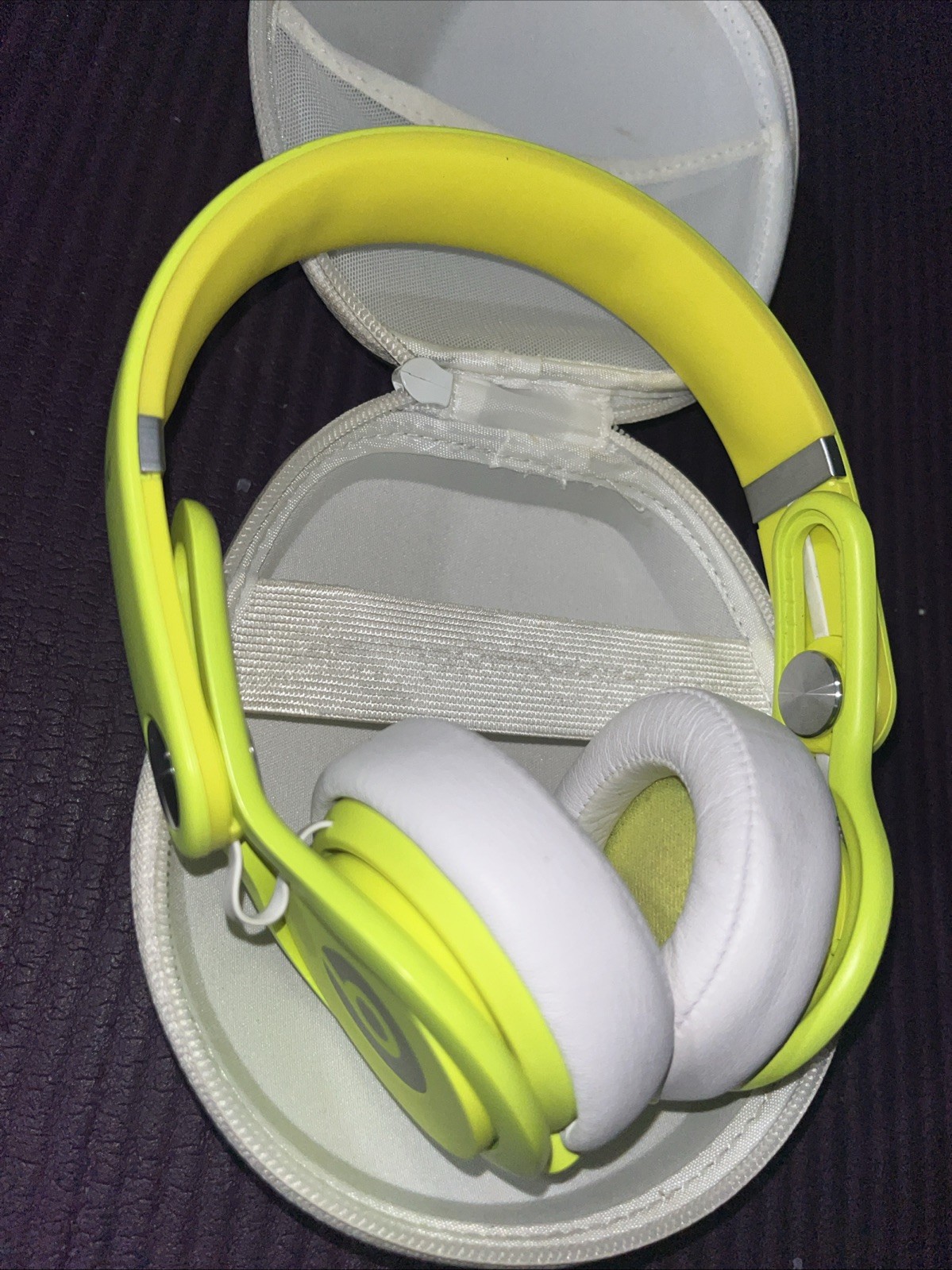 Beats Mixr Mixer Headphones Yellow/Green w/ Case
