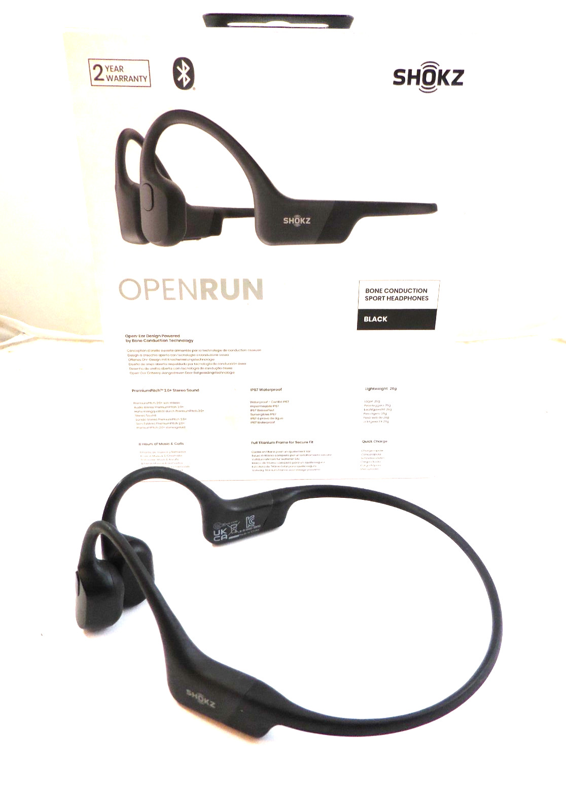 Shokz Openrun Bone Conduction Headphones S803 Black