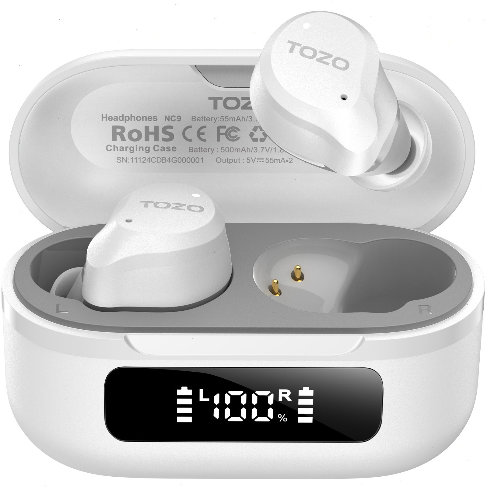 TOZO NC9 Active Noise Canceling Wireless Earbuds Waterproof Bluetooth Headset