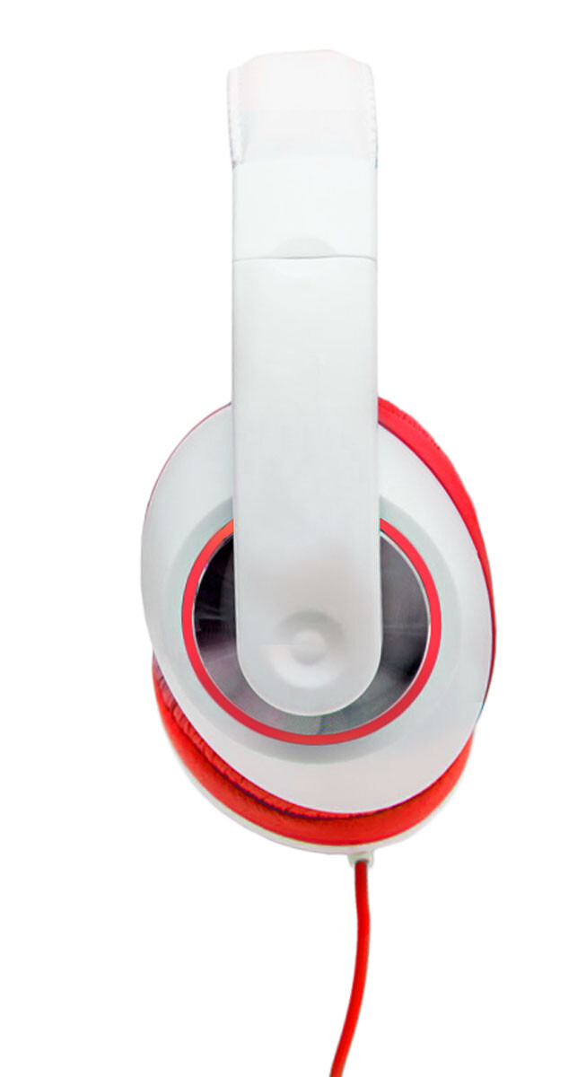 Over The Ear Stereo Kids Mobile Wired Headphone with in-Line Microphone Red