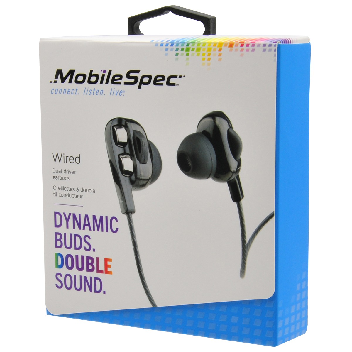 Mobilespec 2021 MBS10307 Dual Driver Wired Earbuds Black