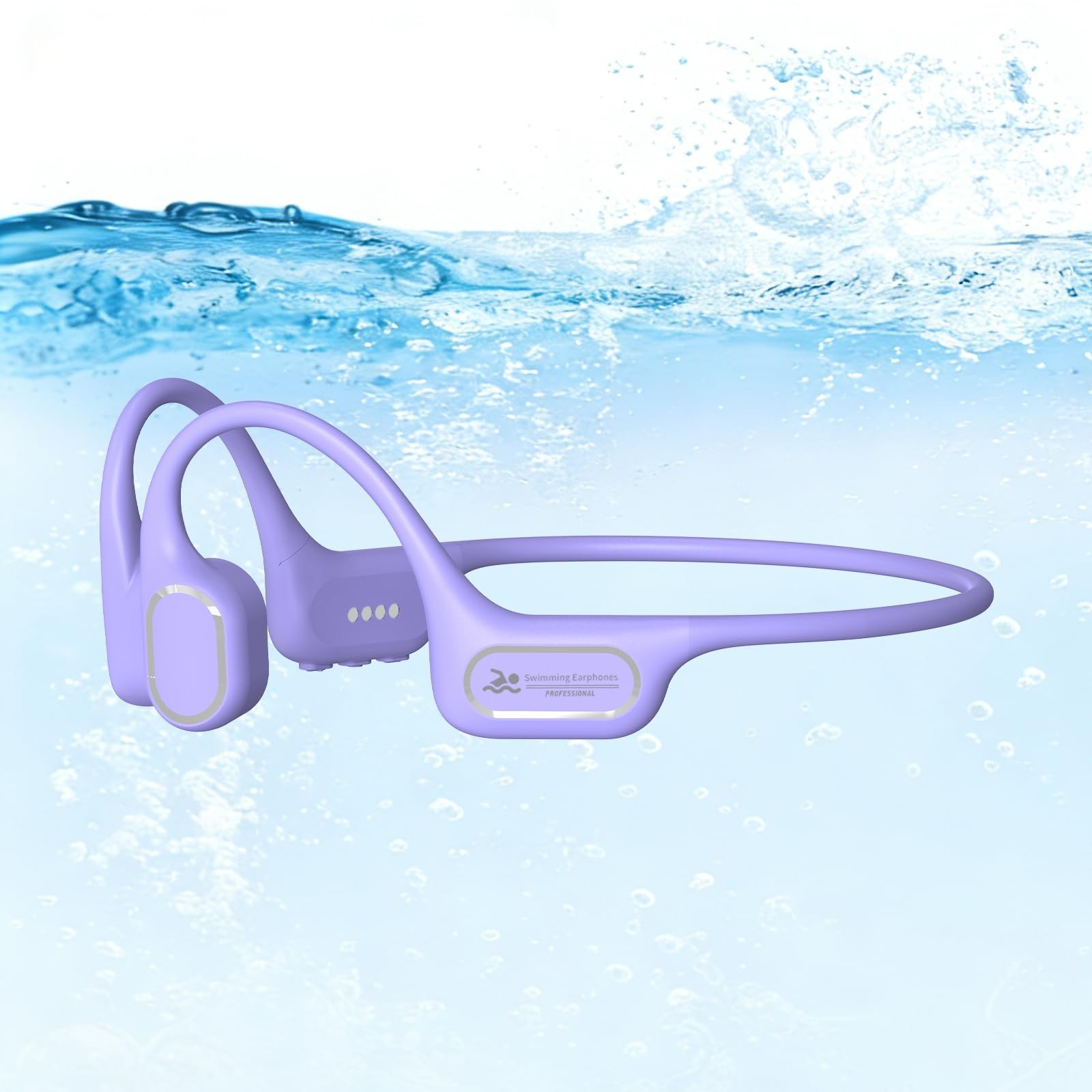 Marlall Soft Liquid Silicone Bone Conduction Swimming Headphones Underwateripx8