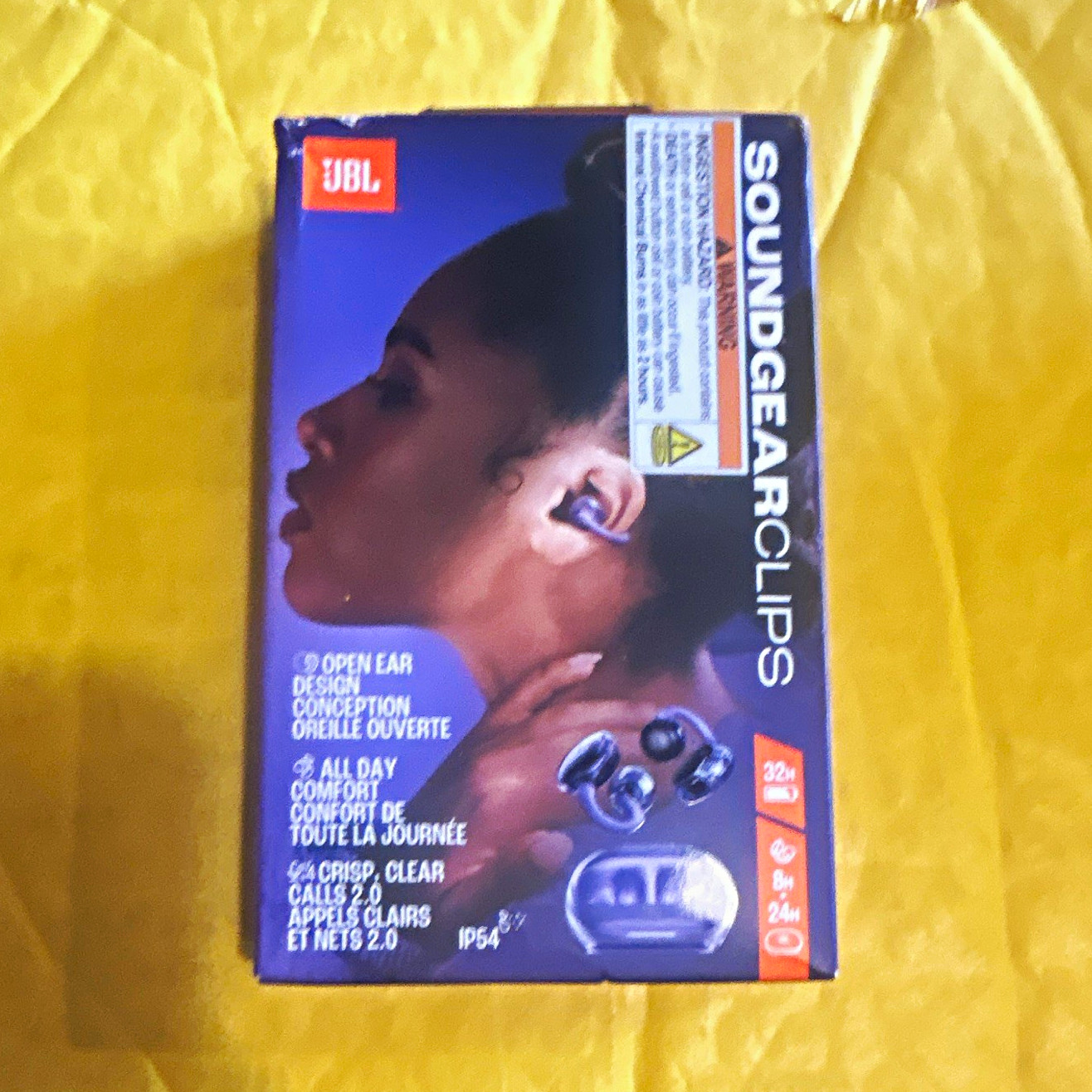JBL Soundgear Clips Open-Ear True Wireless Earbuds – Purple