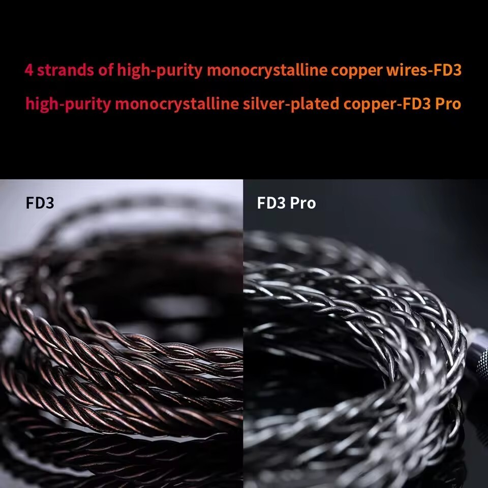 FiiO FD3/FD3 Pro 1DD In-Ear Earphones 12mm DLC wired Hi-Res Detachable MMCX high