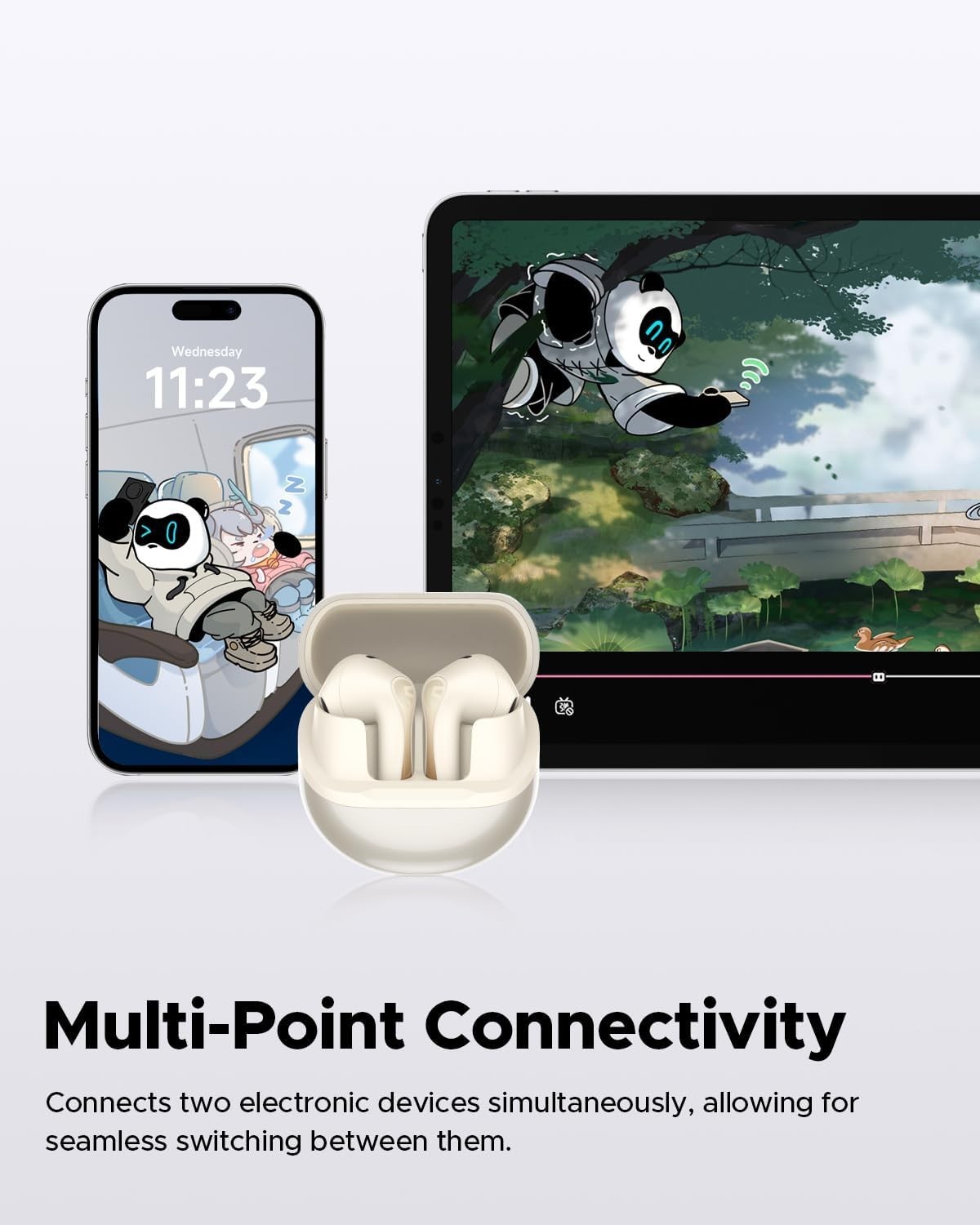 New SoundPEATS Air5 Wireless Earbuds, Bluetooth 5.4 Headphones, 30h Playtime