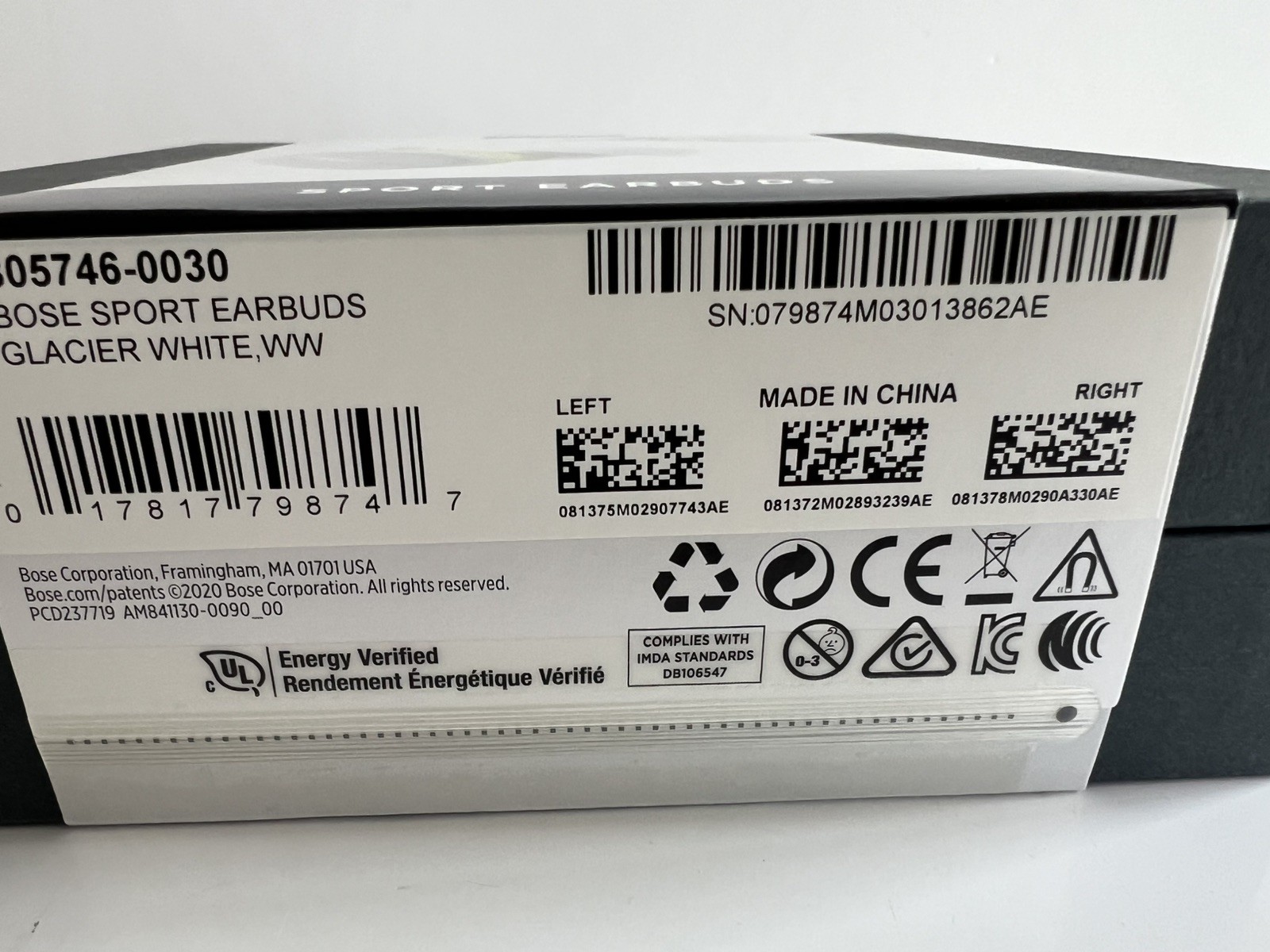 New Bose Sport Earbuds True Wireless Earphones Bluetooth in Ear Headphones Gray