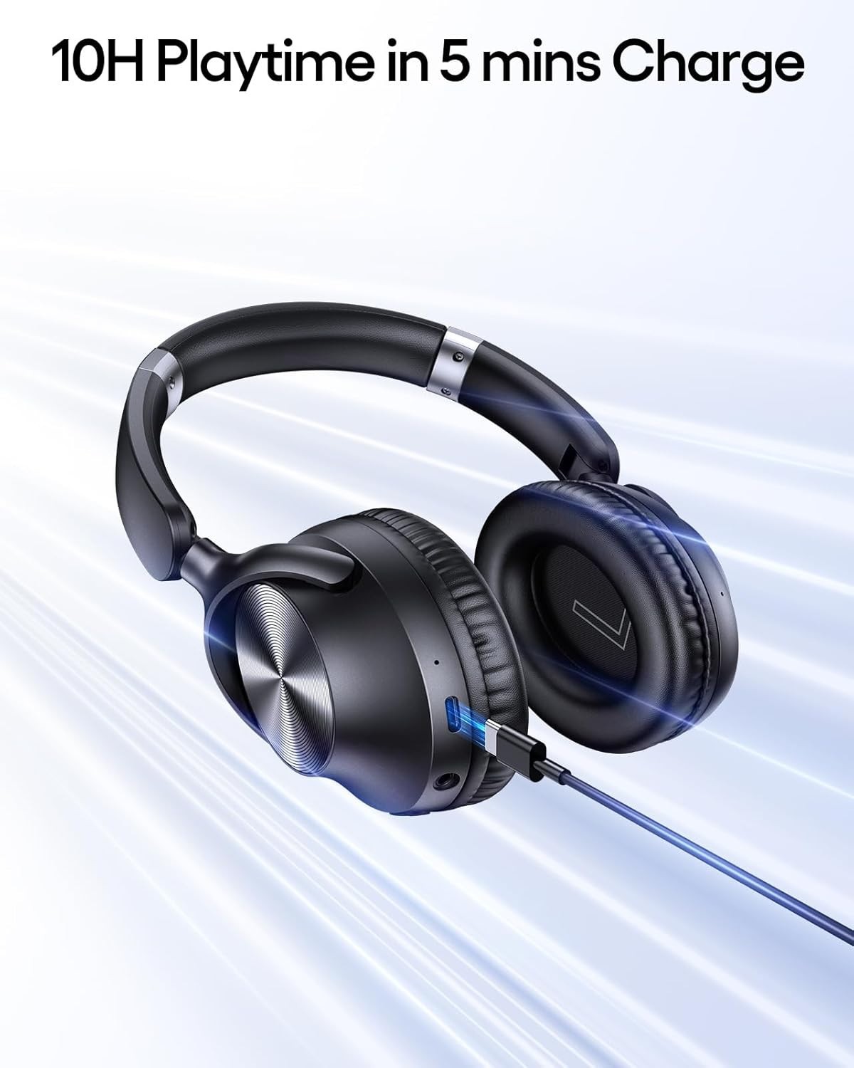 TAGRY Hybrid Active Noise Cancelling Headphones H08 Playtime Wireless Over Ear