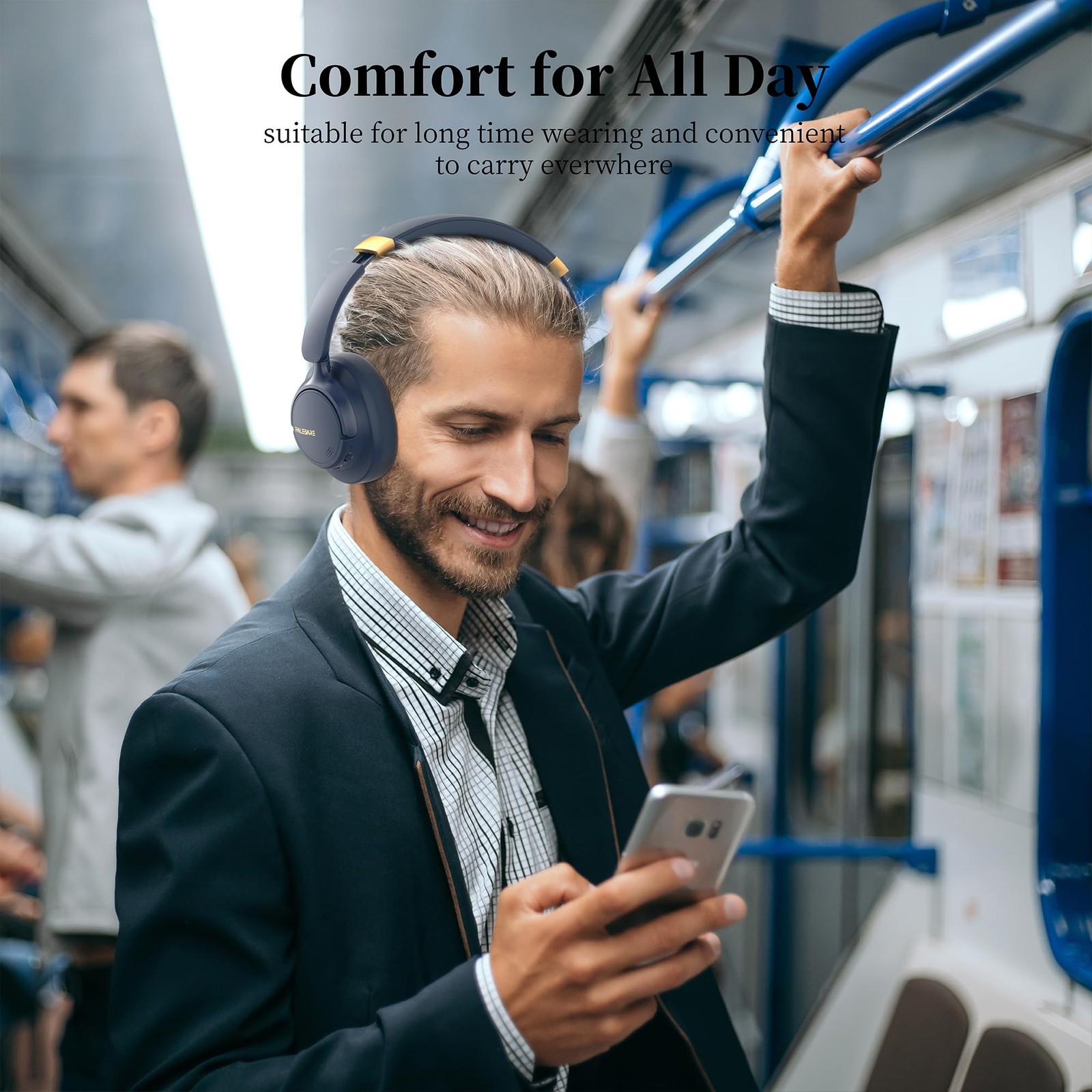 Bluetooth Headphones Over The Ear, Noise Cancelling Headphone Wireless Headse…
