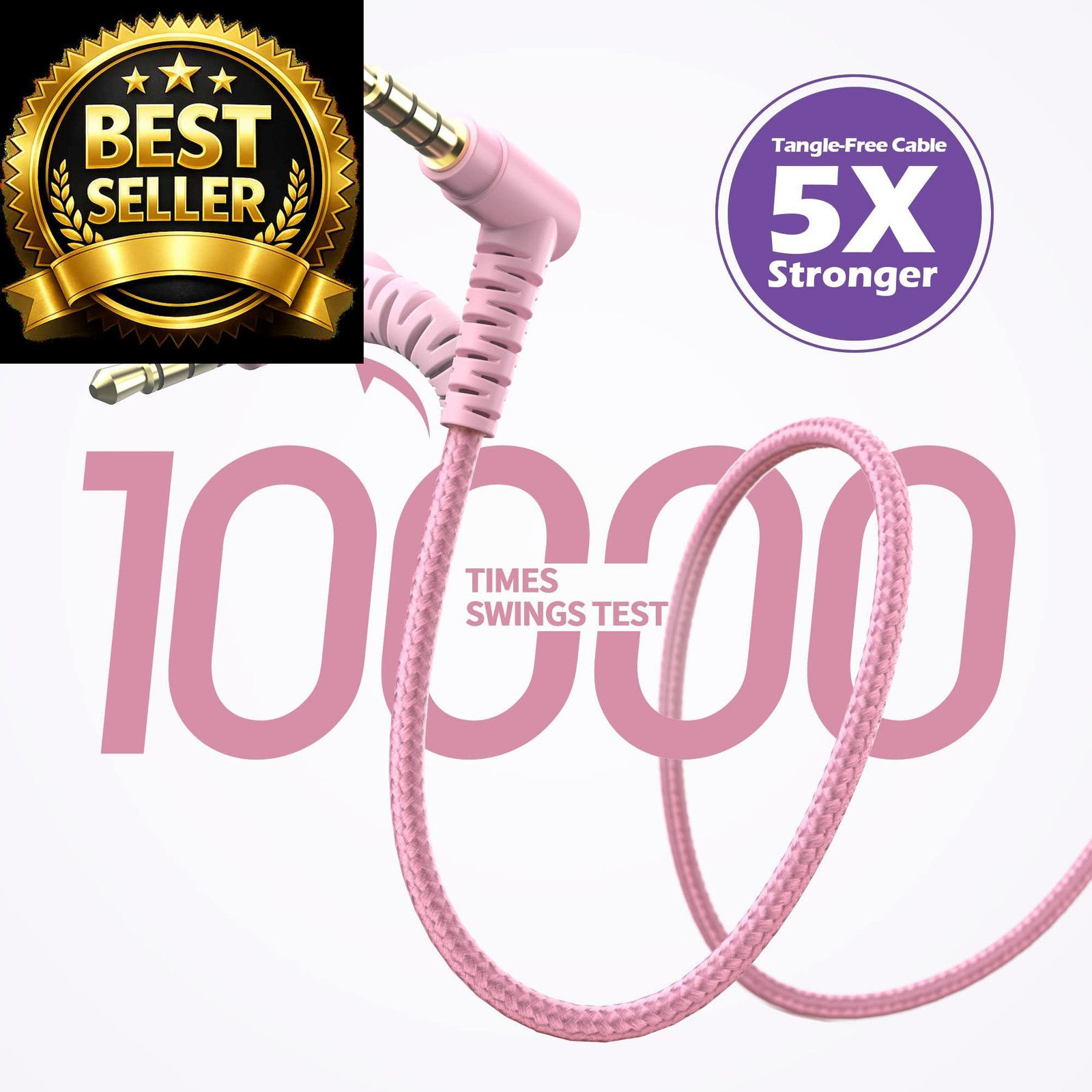 Kids Headphones, Wired Headphones for On Ear with small, Pink Purple