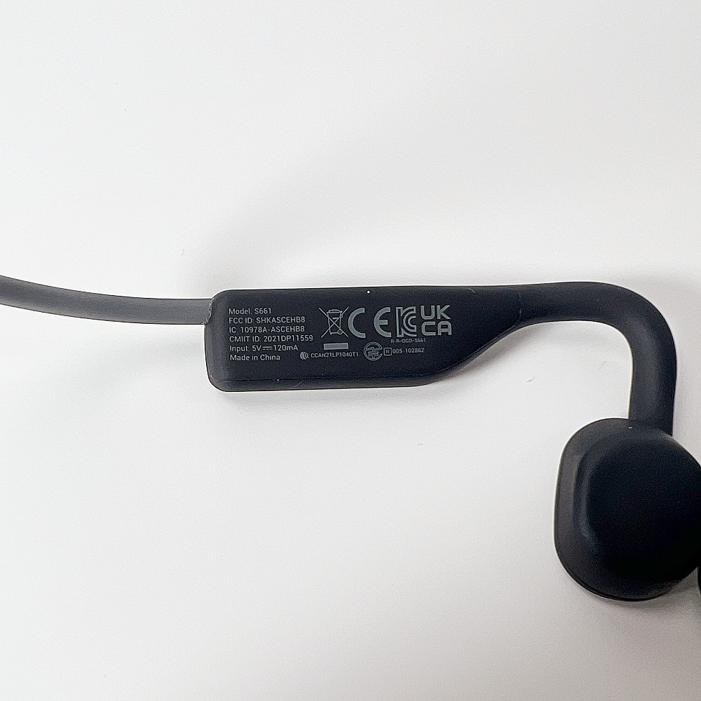 Shokz S661 Sport Sweatproof Open-Ear OpenMove Bone Conduction Headphones Black