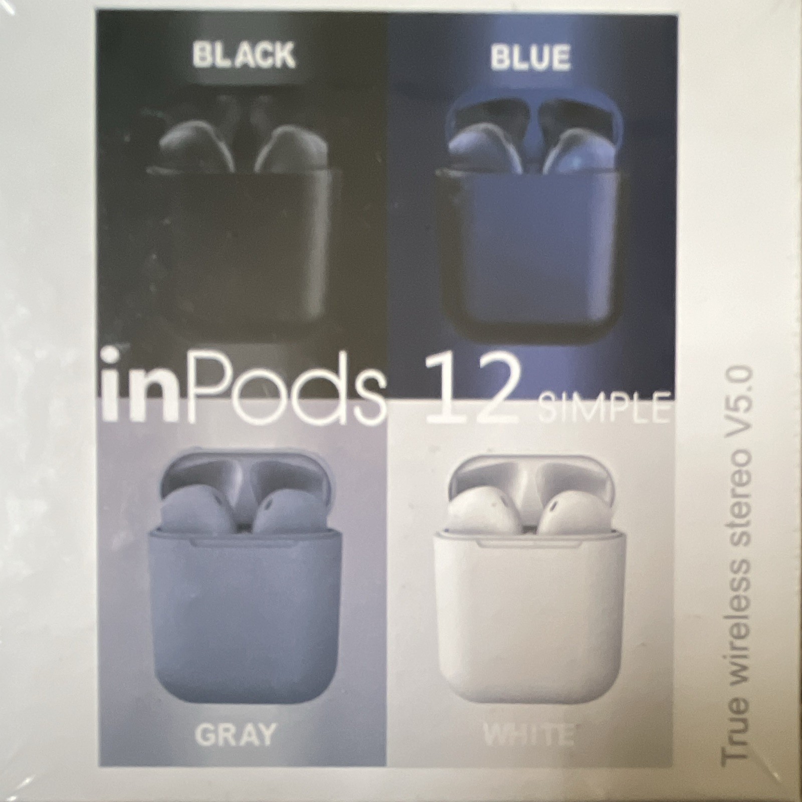 inPods inPods 12 True Wireless Bluetooth In-Ear Earbuds, Blue (Double)