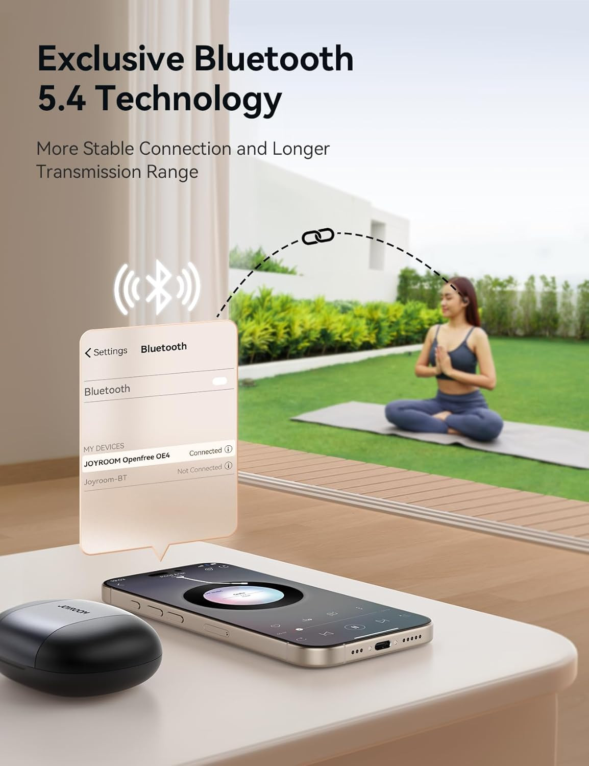 Open Ear Headphones Earbuds Wireless, 5.4 Bluetooth Ear Buds with Digital Displa