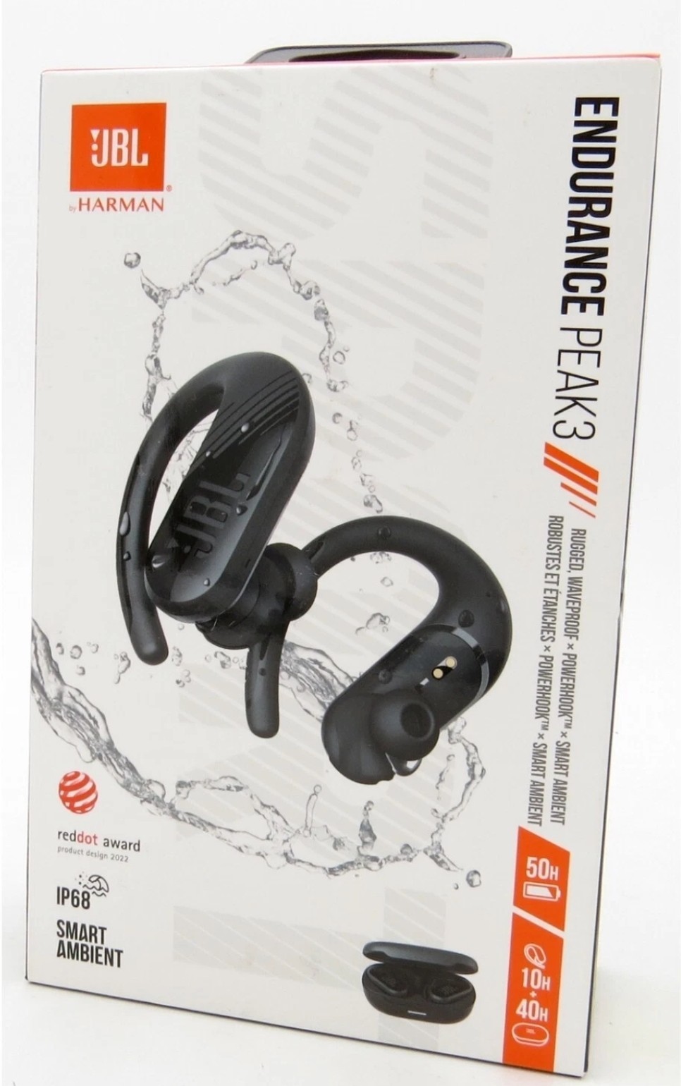 JBL Endurance Peak III In Ear Wireless Headphones – Black
