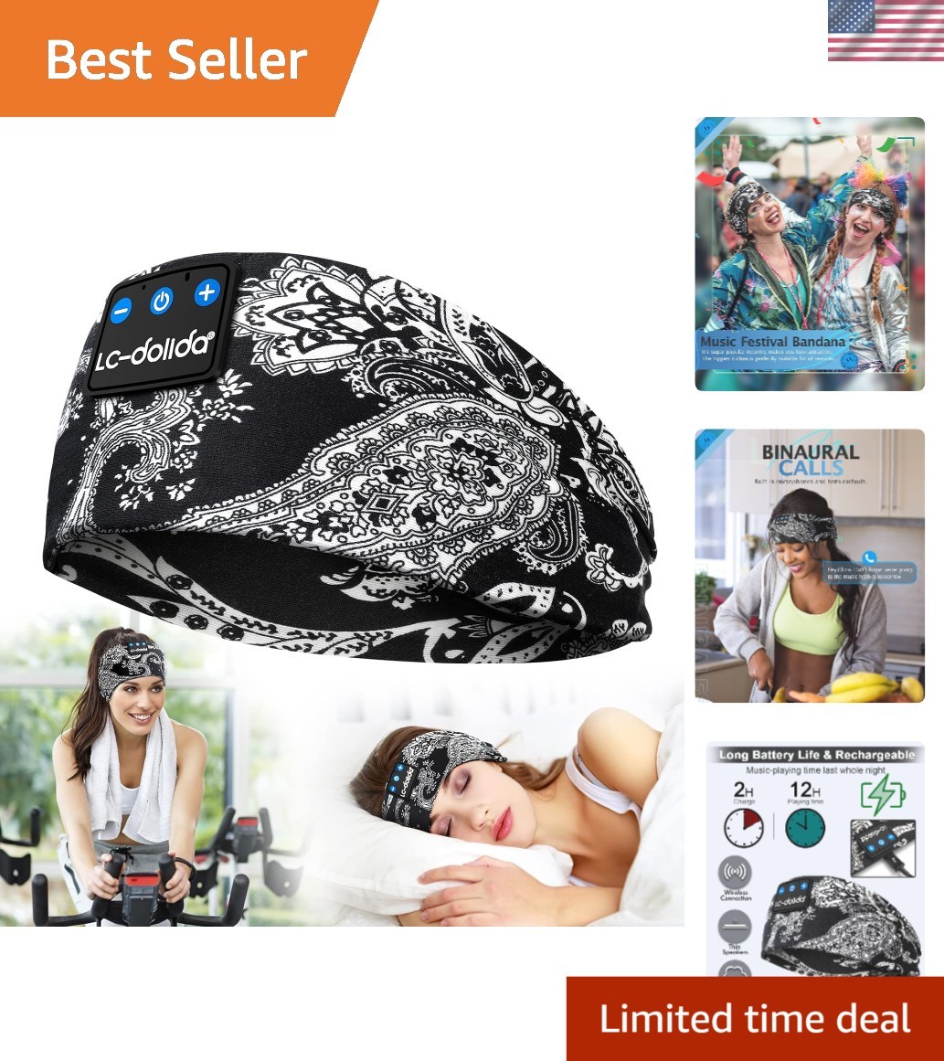 Wireless Bluetooth Sleep Mask with HD Stereo Sound – Perfect for Side Sleepers