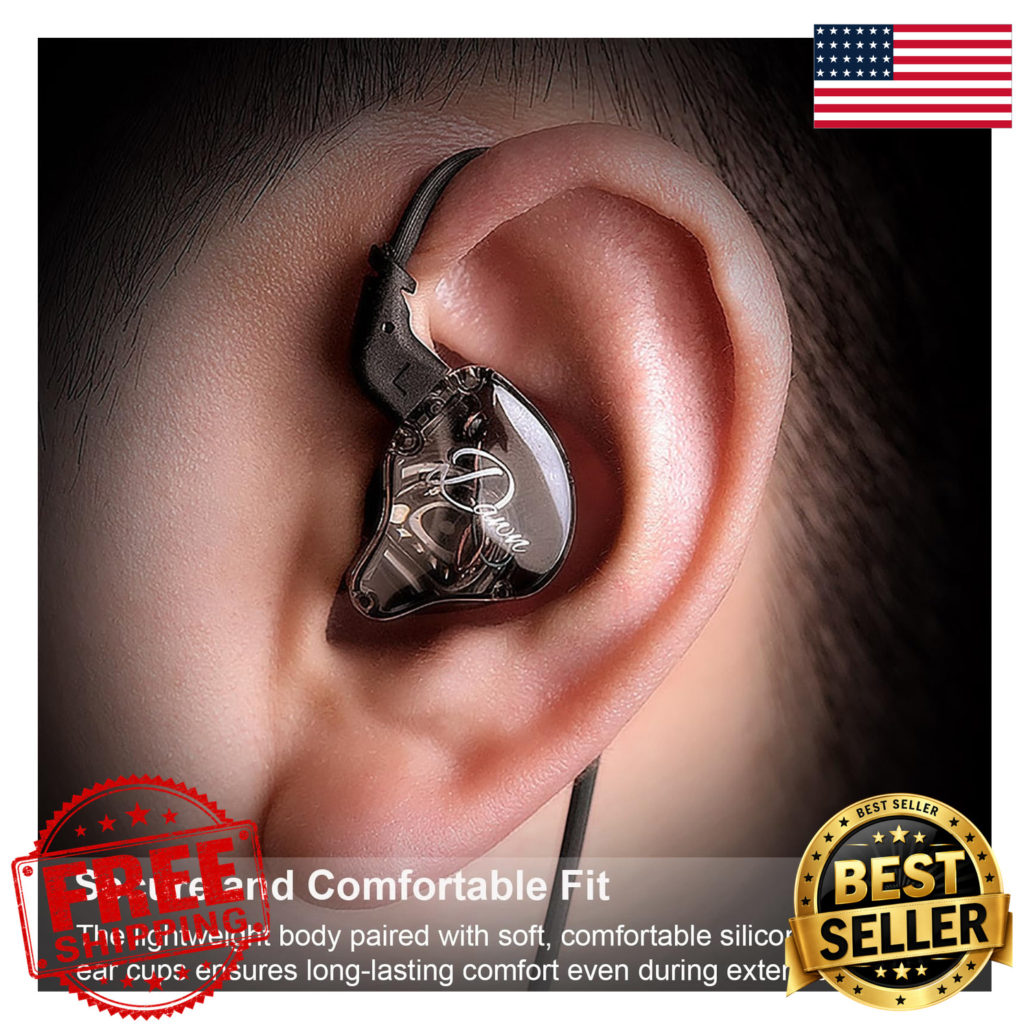 KZ Dawn IEM Wired in-Ear Monitor 3.5mm Noise Isolating Studio Gaming Earphones