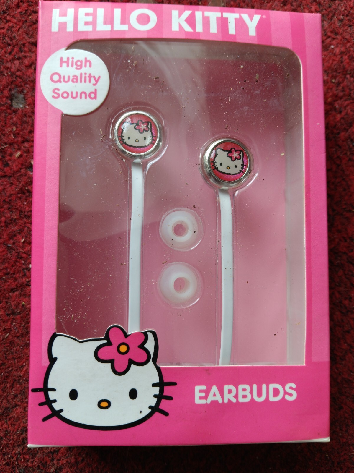 New Sanrio Hello Kitty Wired Ear Buds 3.5mm Aux Input Jack Built-In Mic FastShip