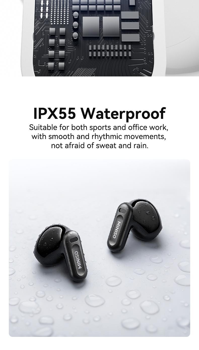 Miniso Earphones Earbuds With Ai Voice Translation Does Not Fall Off Easily NEW