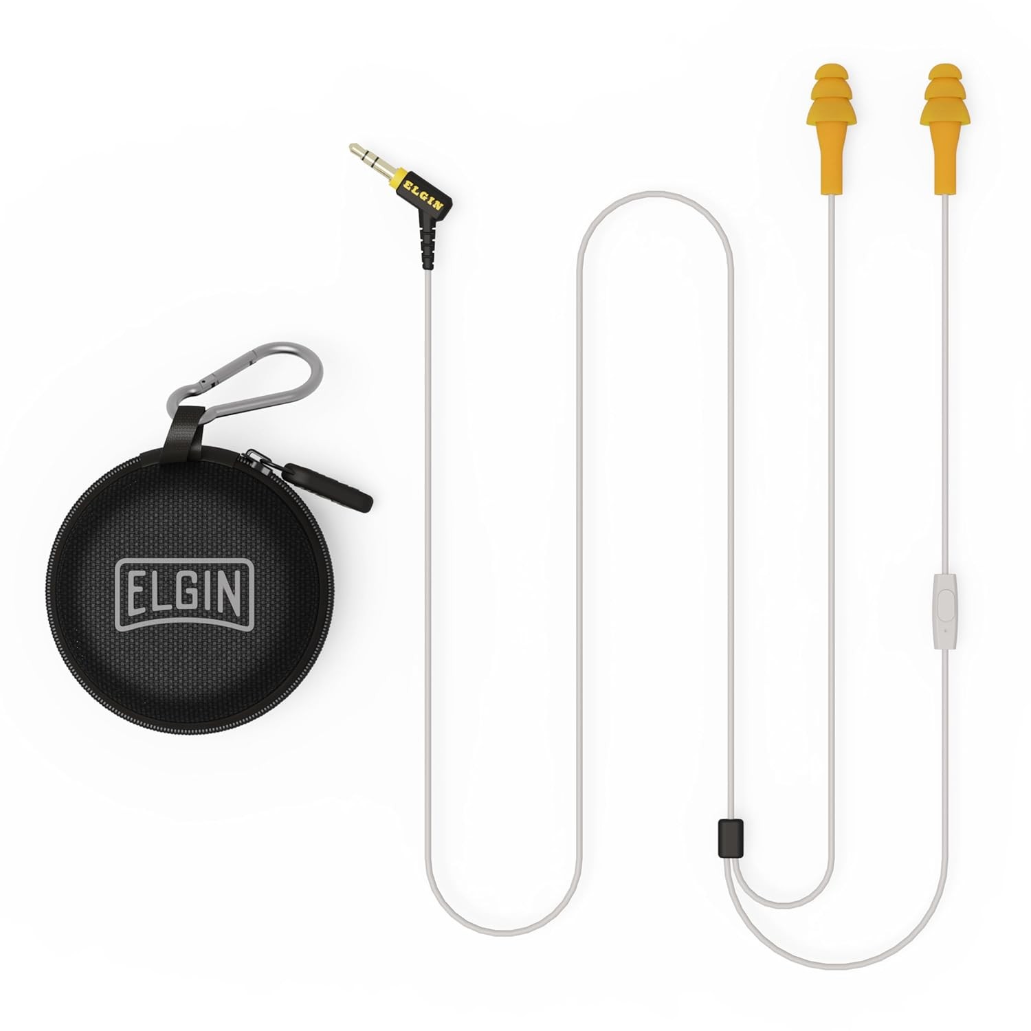 Elgin Ruckus+ Earbuds with Mic 25dB Noise Reduction Wired In-Ear Headphones