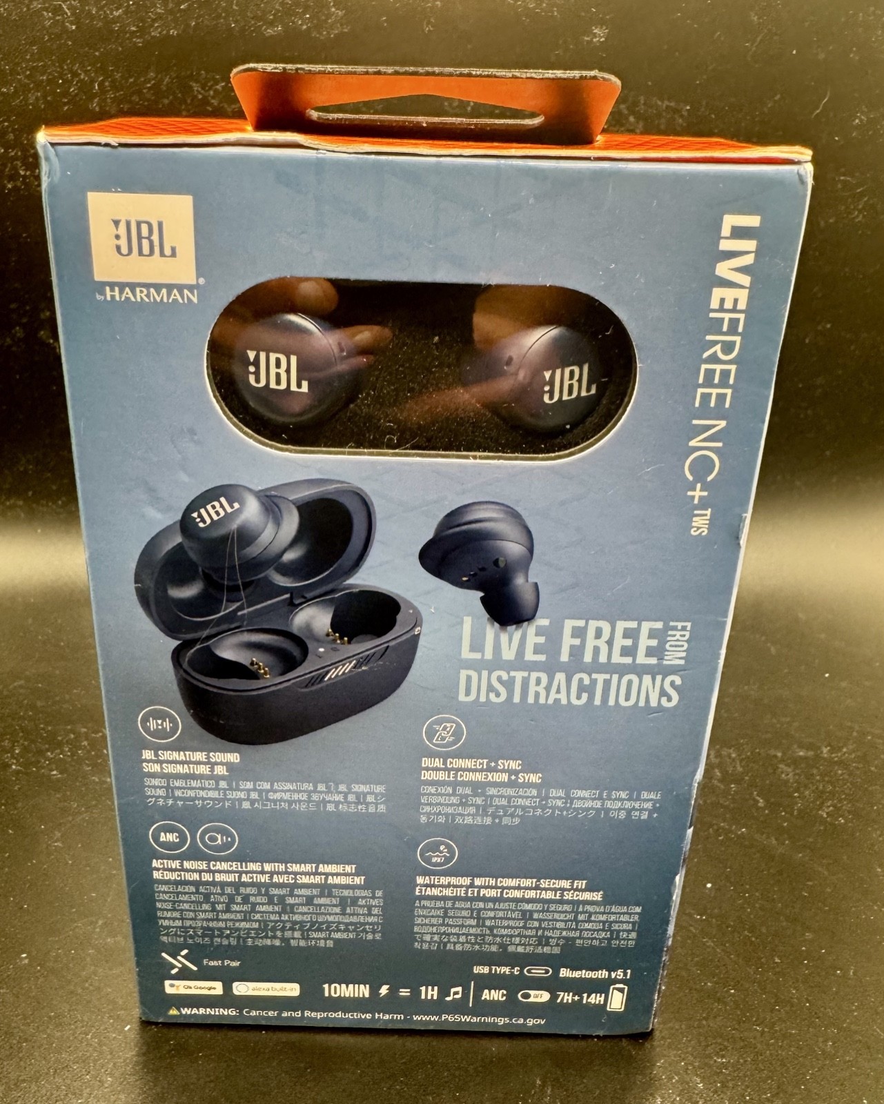 JBL Live Free NC+ TWS Blue New Never USED.