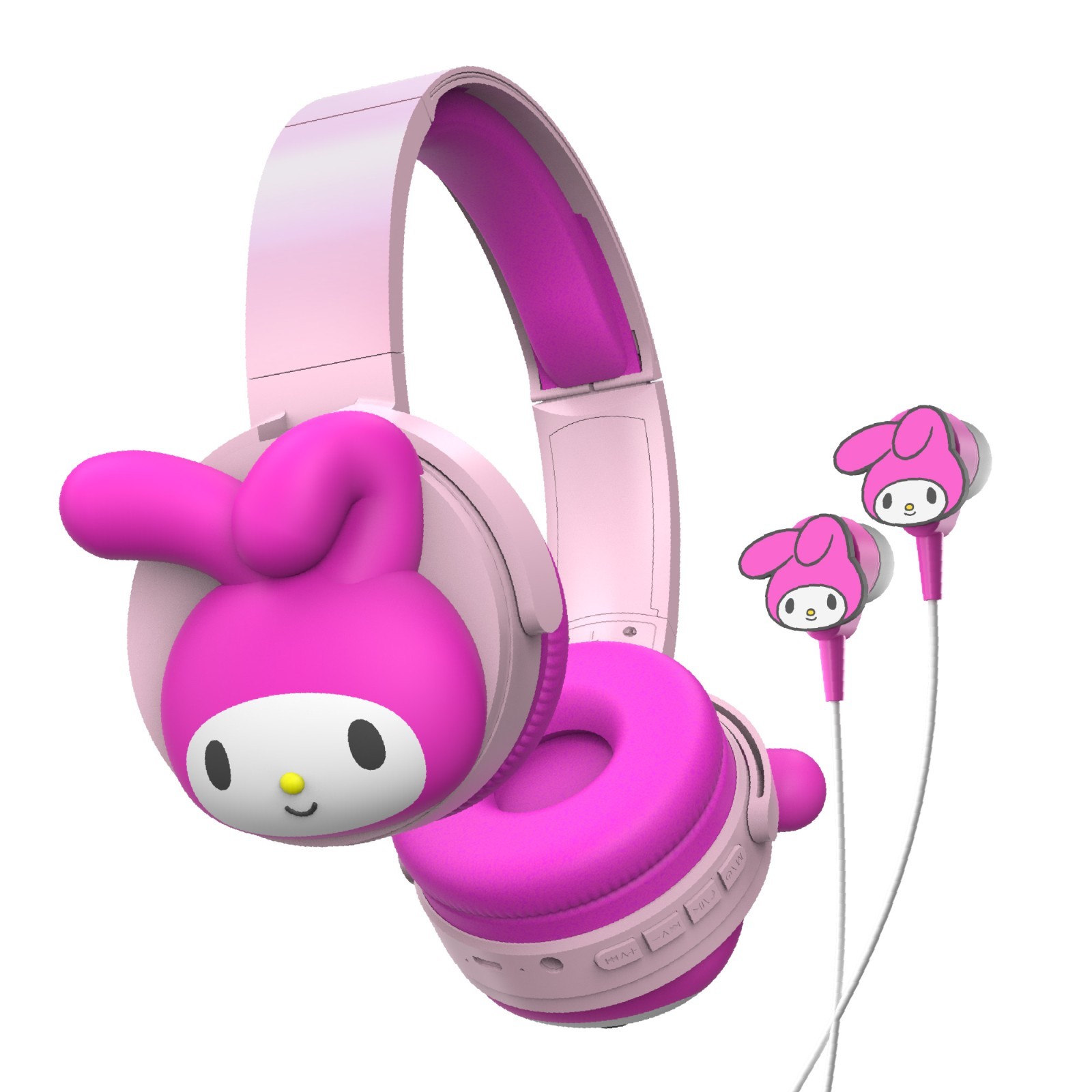 Hello Kitty 2-in-1 Wireless Headphones With Wired Earbuds – My Melody