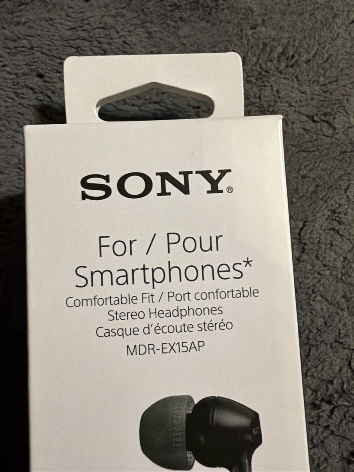 2 Pack Sony Earbuds, Clear Sound & For Smartphones New Black MDR-EX15AP
