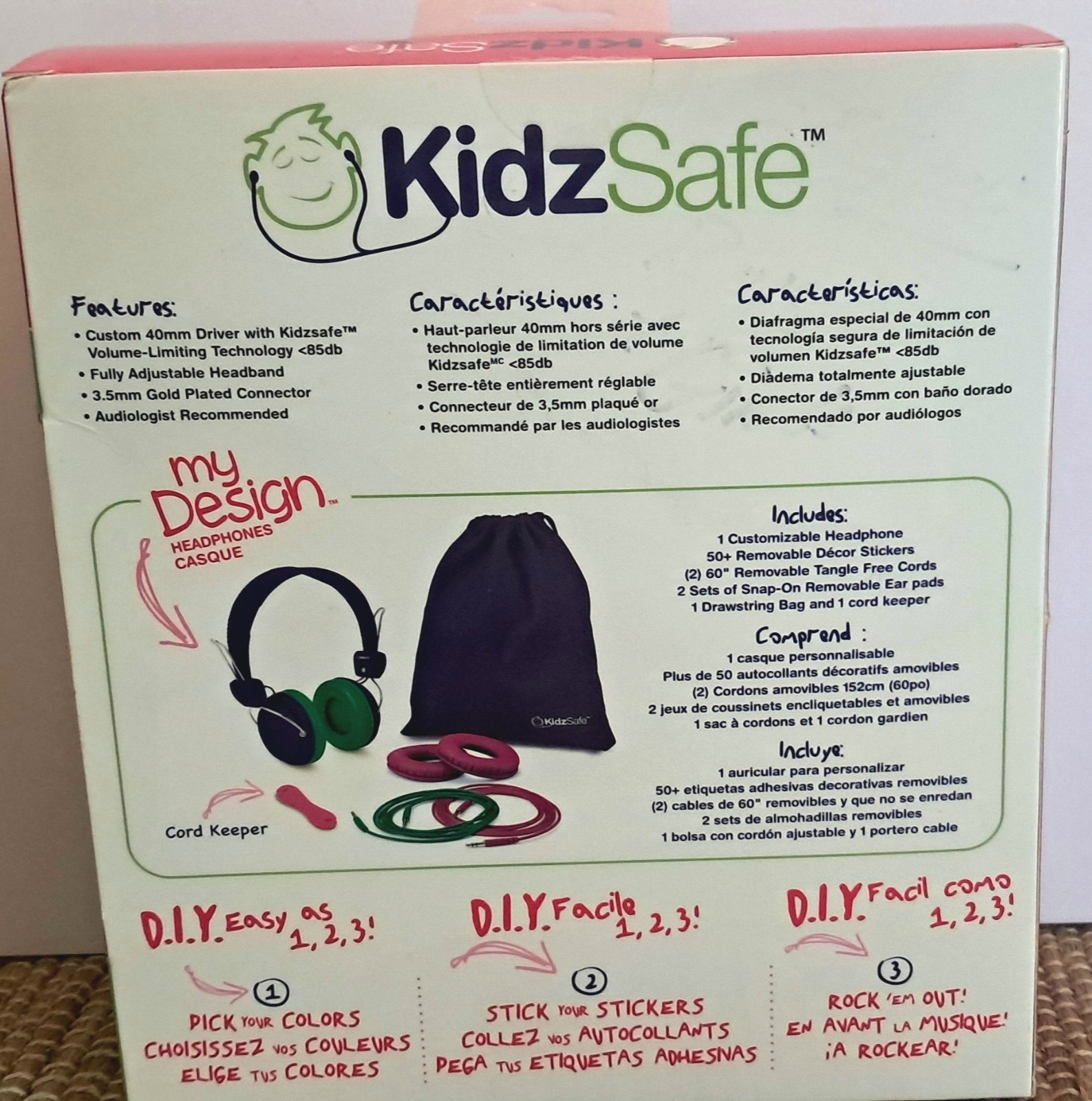 KidzSafe D.I.Y. Volume-Limiting Headphone With Stickers