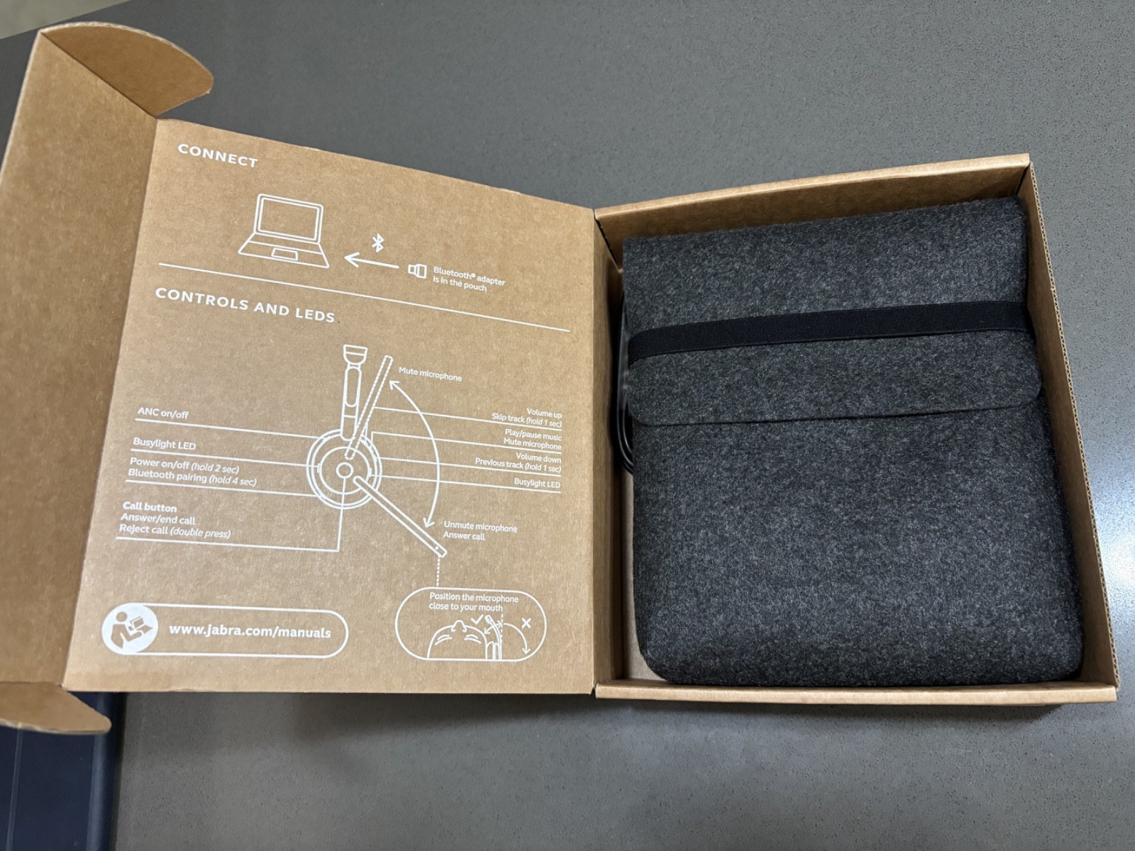Jabra Evolve2 55 Wireless Stereo Headphones with Jabra Air Technology Black