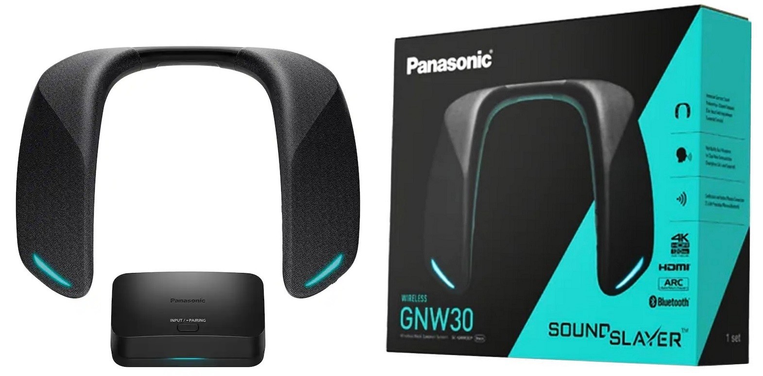 Panasonic SoundSlayer Wireless Gaming Wearable Audio System 3D Surround SC-GNW30