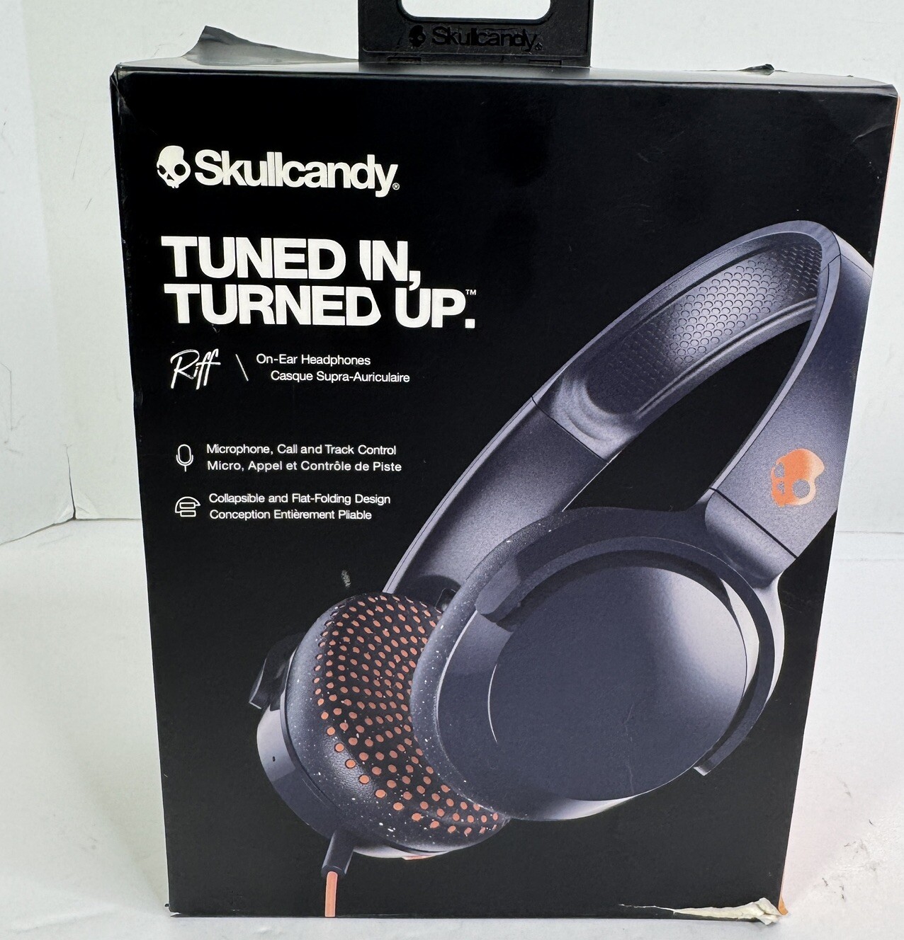 Skullcandy Riff On Ear Headphones with Mic And Track Control Blue/Sunset