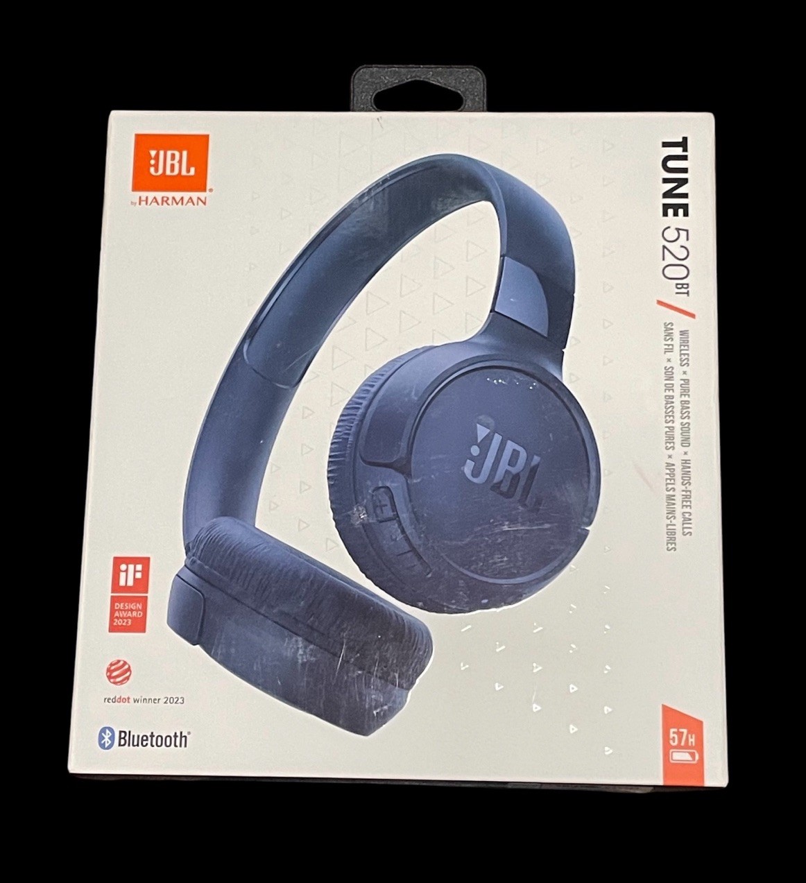 JBL Tune 520BT Wireless Pure Bass Sound Hands-Free Calls On-Ear Headphones(Blue)
