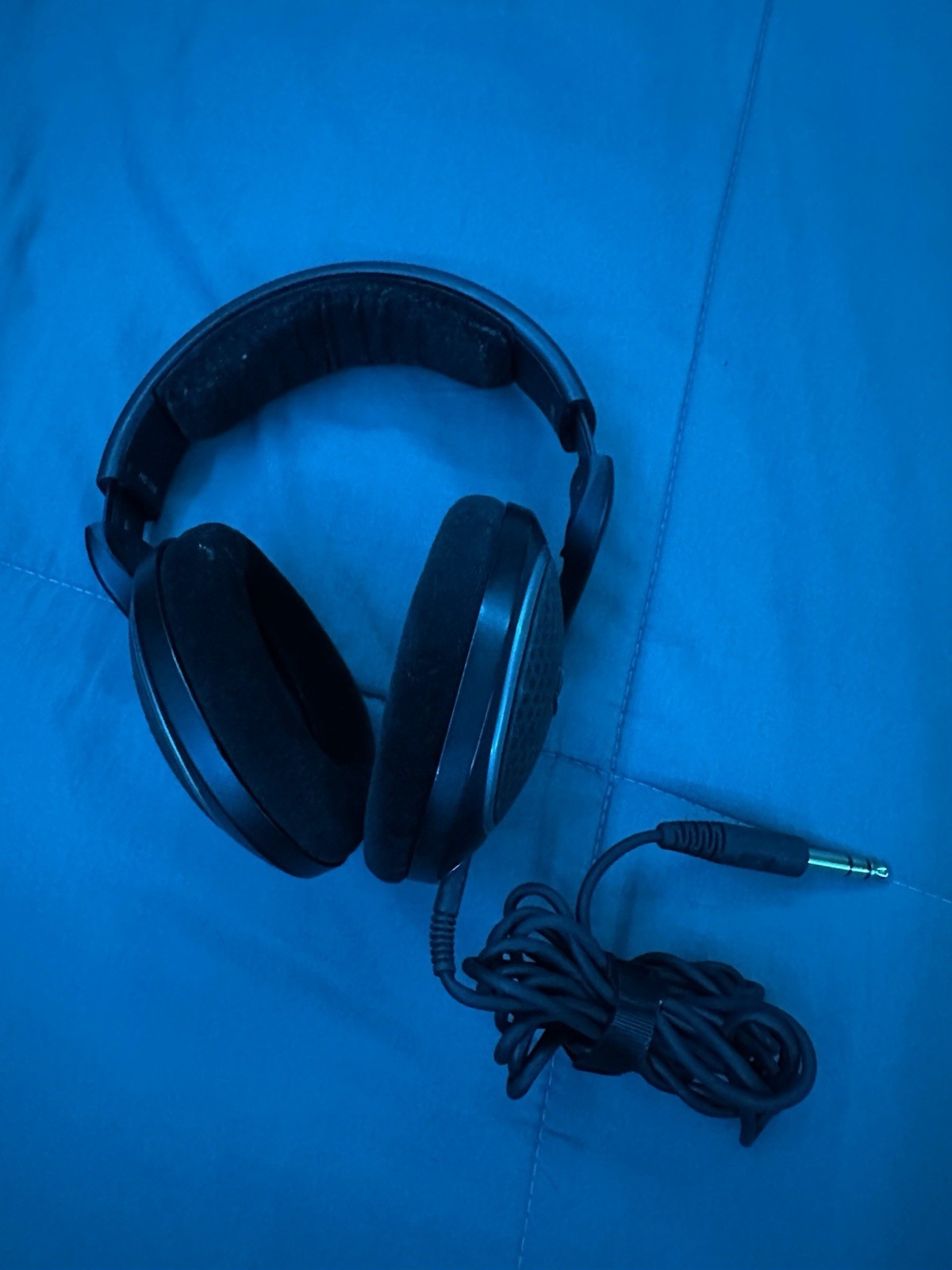 Sennheiser HD 558 Black Over-Ear Headphones with 3.5mm Adapter Tested and Works