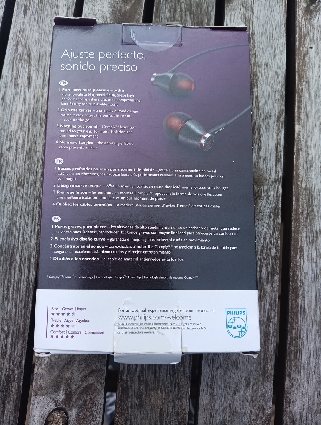 Philips In Ear Headphones Perfect Fit Precise Sound MP3