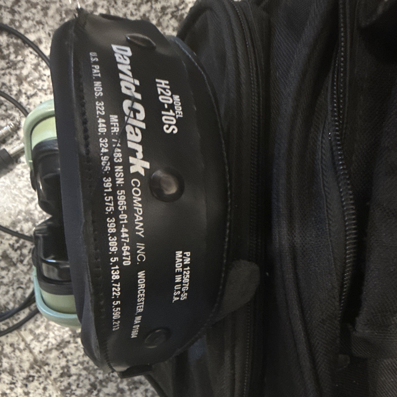 David Clark H20-10S Aviation Over-Ear Headset w/ Boom Mic, Dual Plug, Bag