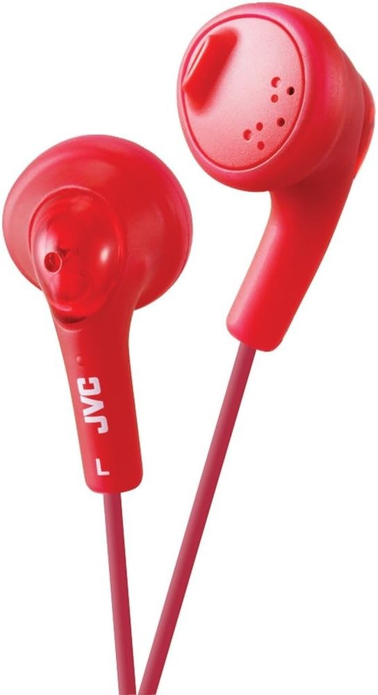 JVC HAF160R Gumy Ear Bud Headphone – Red