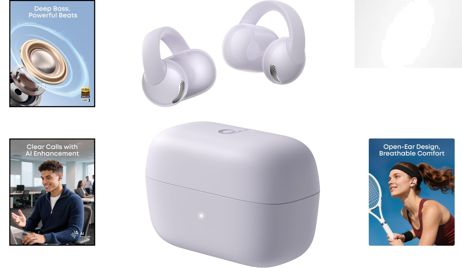 Ultra-Comfort C50i Wireless Headphones – FlexiClip Design for All-Day Wear