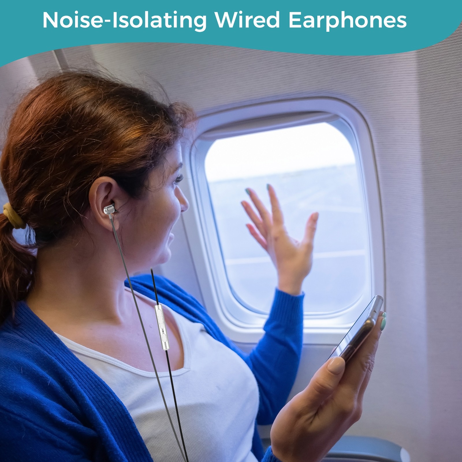 Earbuds Aux, USB-C-Lightning with leather case