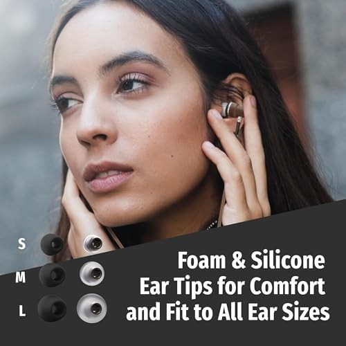 Premium Airtube Headphones, EMF Protection Earbuds, 3D Sound, Microphone, 8mm Ba
