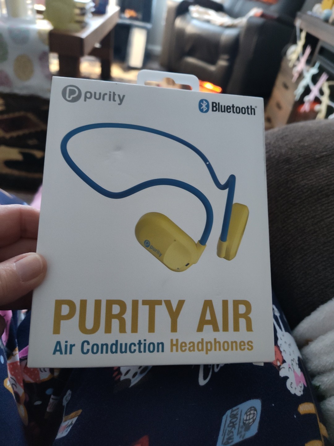 Purity Air Conduction Open Ear Technology Headphone Blue/ Yellow Water Resistant