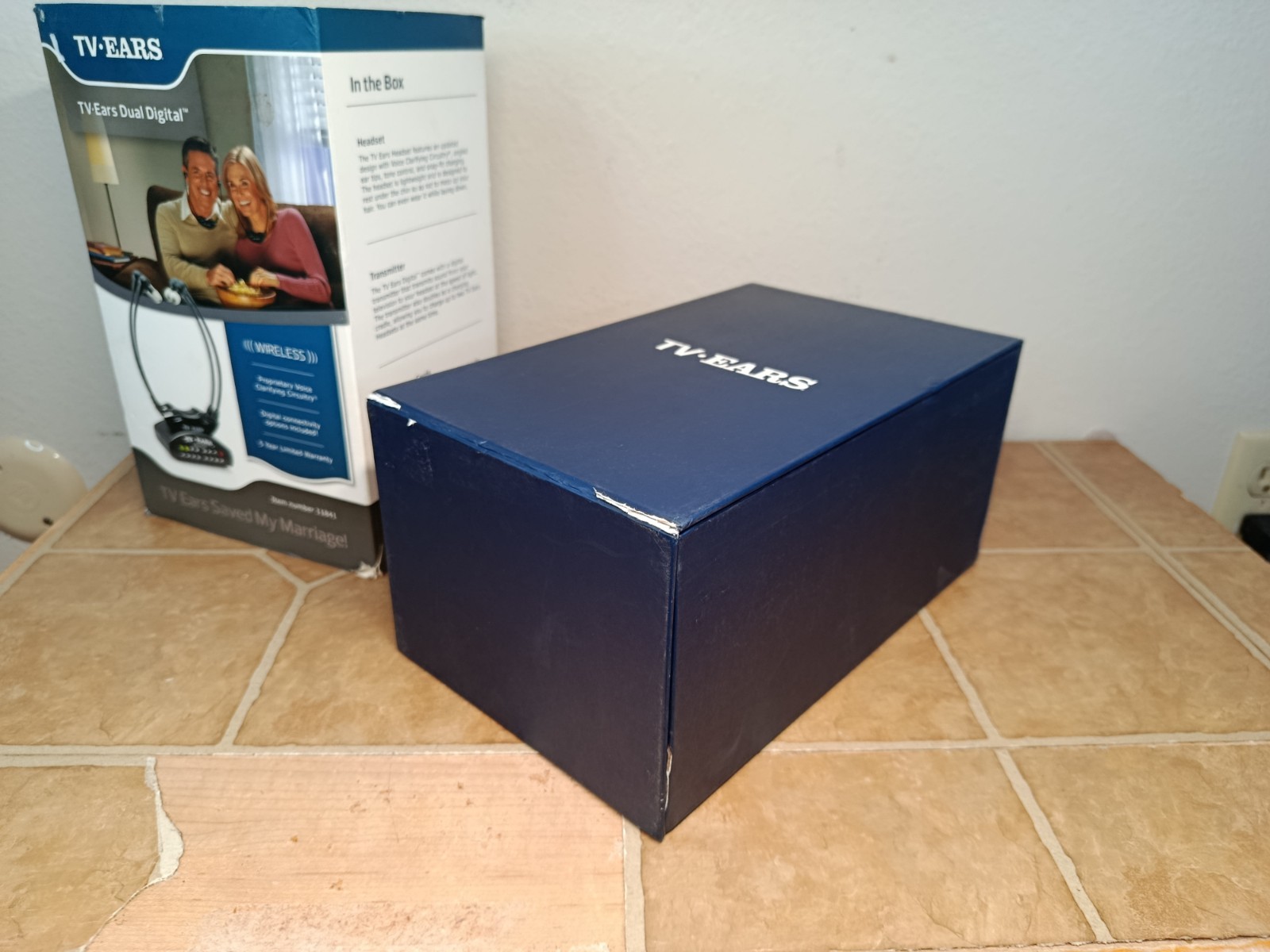 TV Ears Digital Wireless System Base & 1 Headset EUC w/ *New Battery*