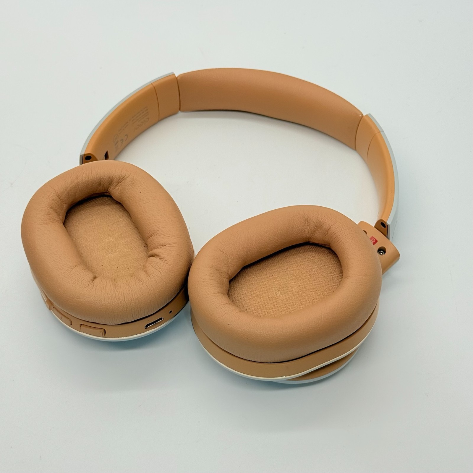 Cleer Audio ANC Noise Canceling Bluetooth Headphones, Smart Control, Beige Tan