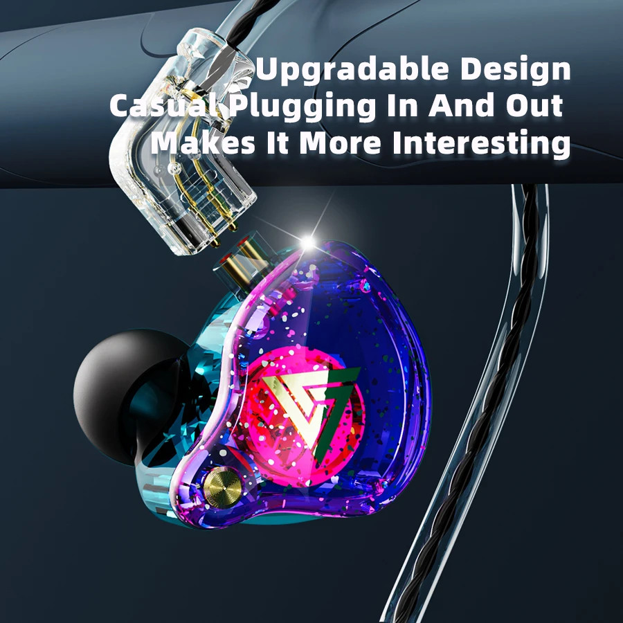 QKZ AK6 EDX Pro 1DD Earphone Copper Dual Driver inear HIFI Stereo headset
