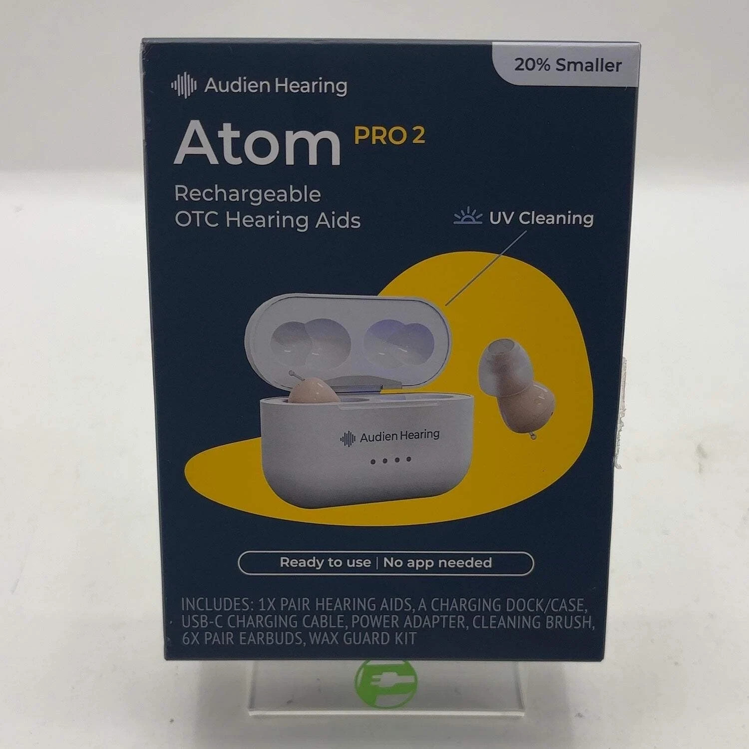New Audien Hearing Atom Pro 2 Rechargeable OTC Hearing Aids