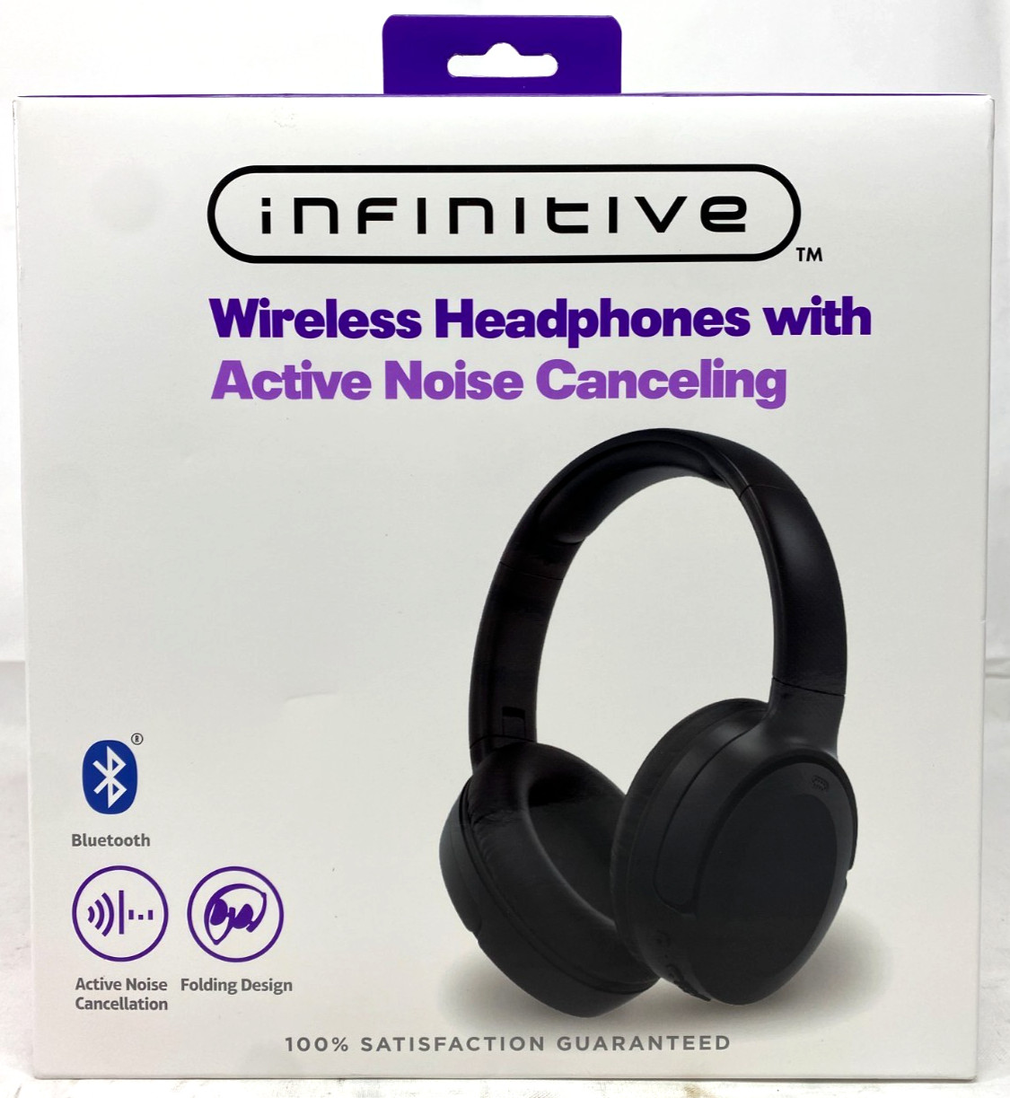 Infinitive Wireless Bluetooth Folding Headphones with Active Noise Canceling