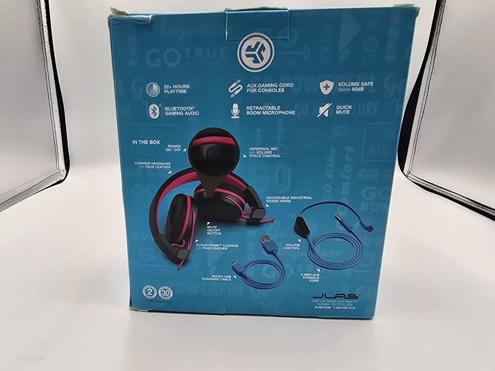 JLab JBuddies Pro Over-Ear Bluetooth Wireless Kids’ Headphones ~ Black/Pink