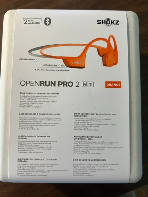 New Shokz OpenRun Pro 2 MINI Bone Conduction Sports Bluetooth Headphones Orange
