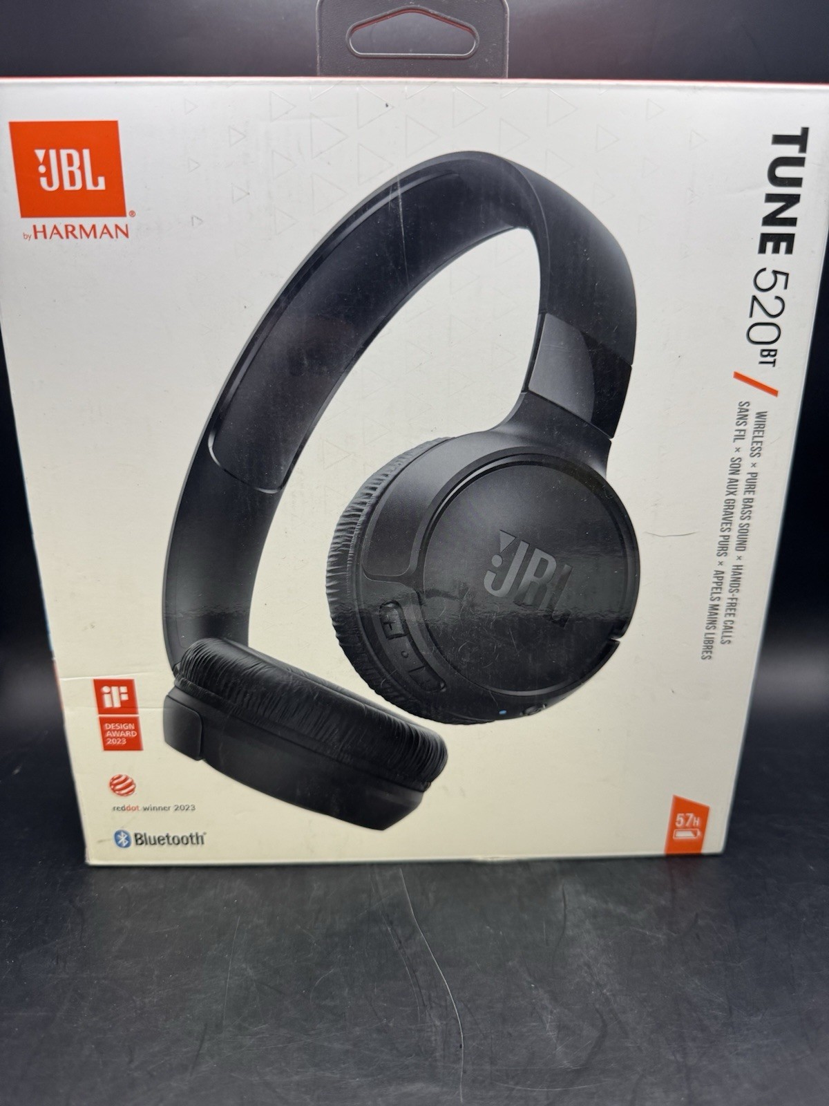 JBL Tune 520BT, Wireless On-Ear Headphones – Black