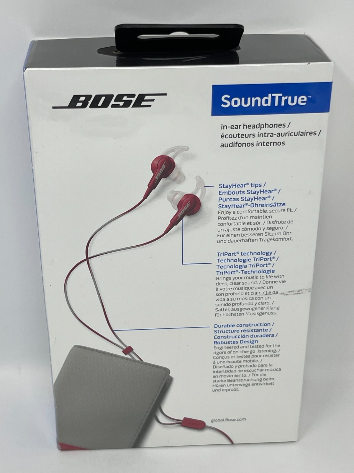 Bose SoundTrue in-Ear Wired Headphones Sport Gym Walkout – Cranberry 715593-0030