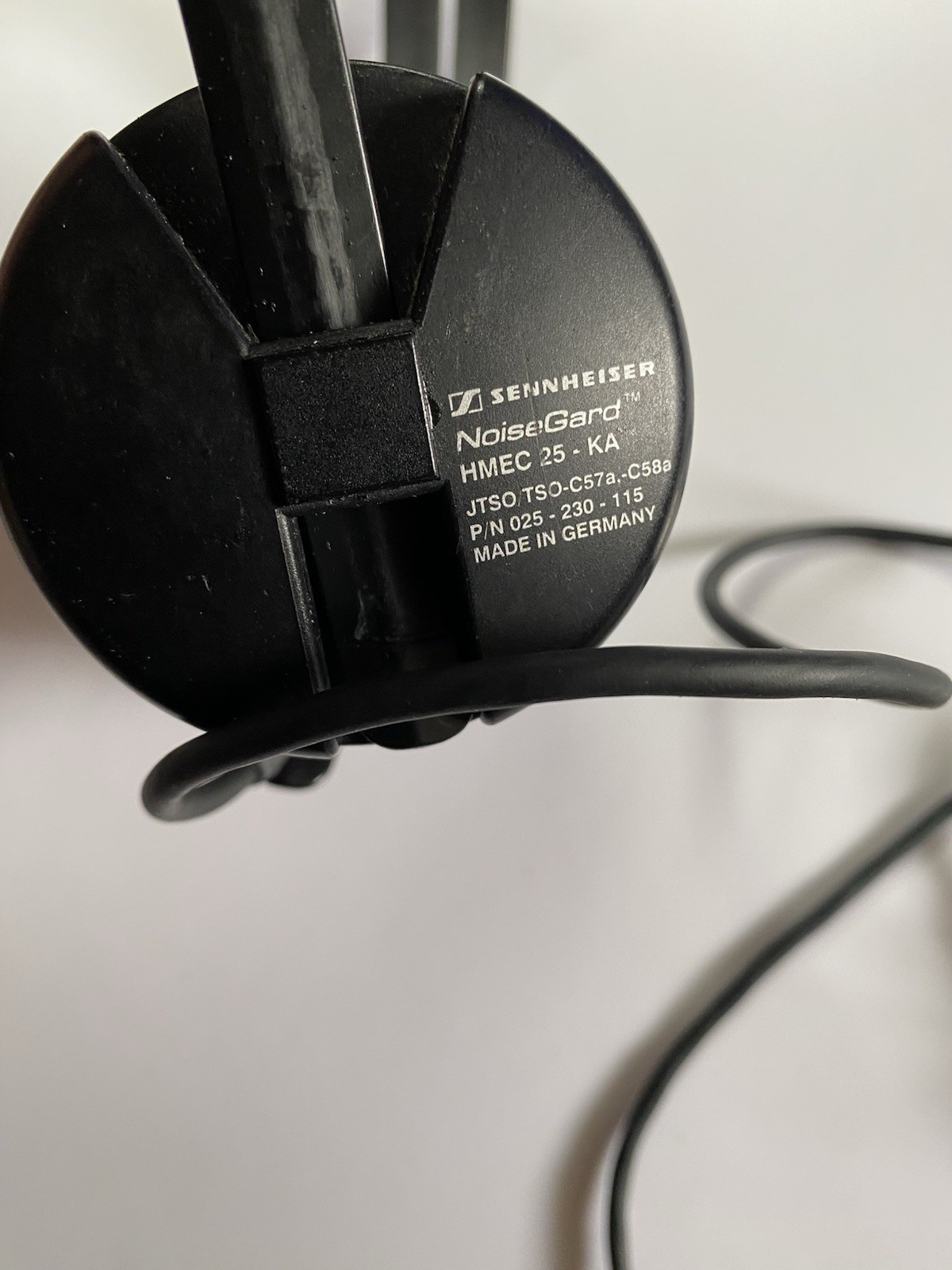 Sennheiser Aviation NoiseGard Headphones HMEC 25-KA – Untested Made In Germany