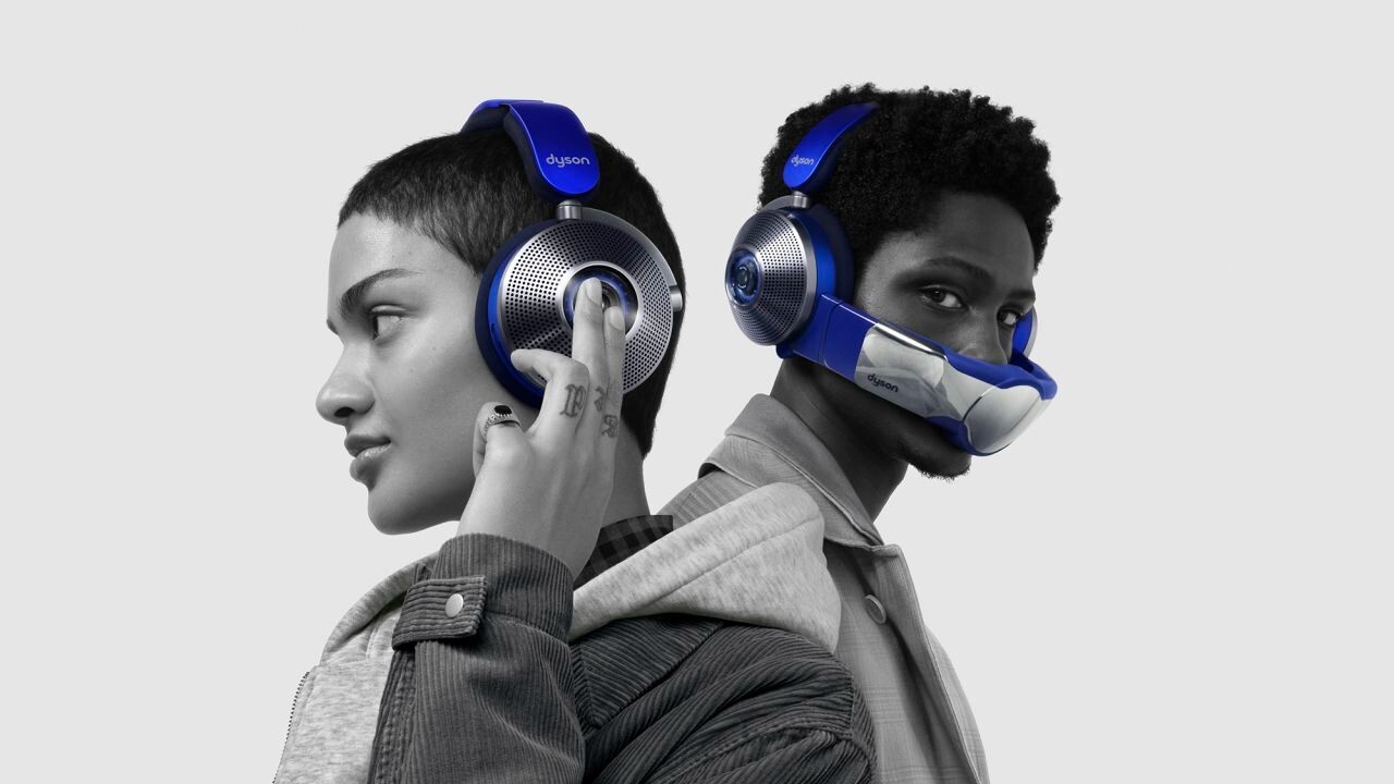 Dyson Zone active noise cancelling headphones w/ Air Purifying – Blue